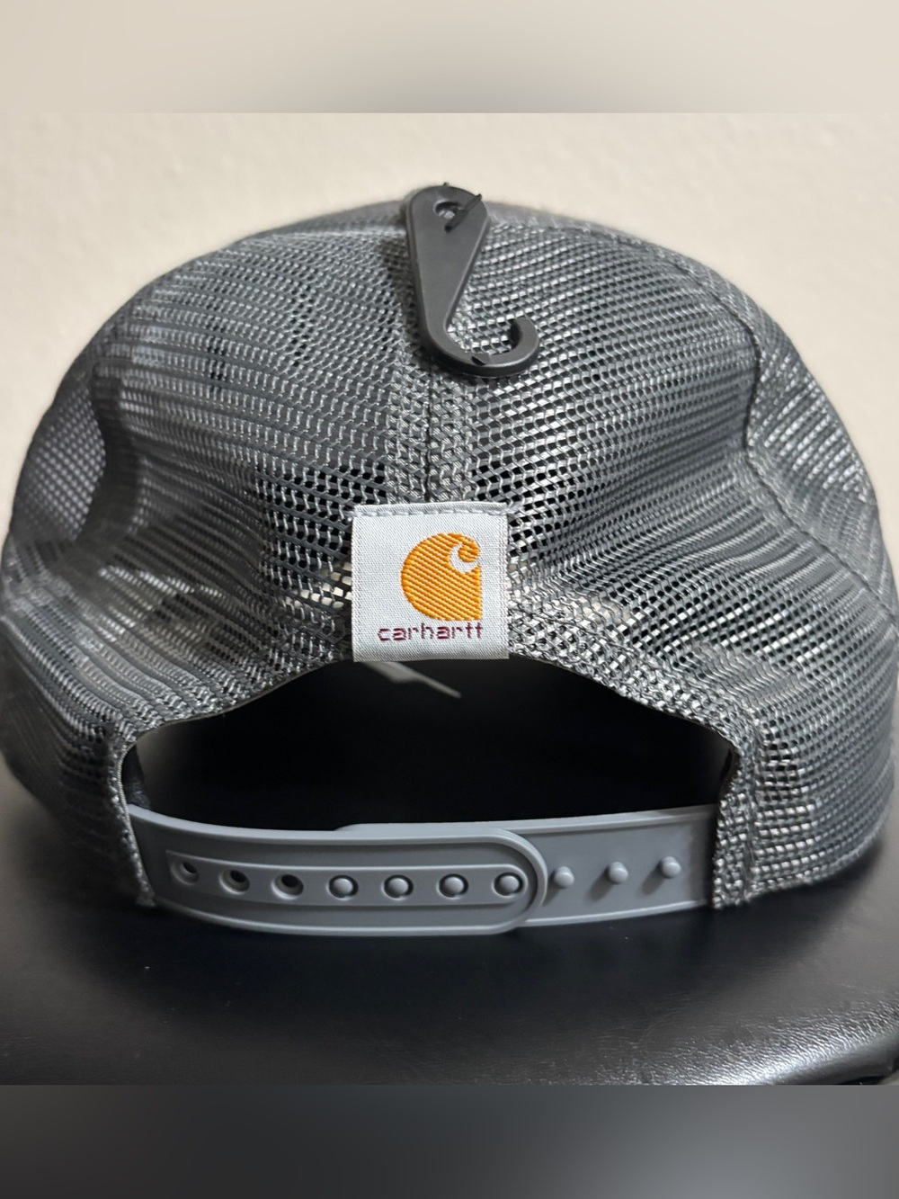 Carhartt Wool Mesh Back Camo Patch Cap One Size Gray Trucker Hat NWT
